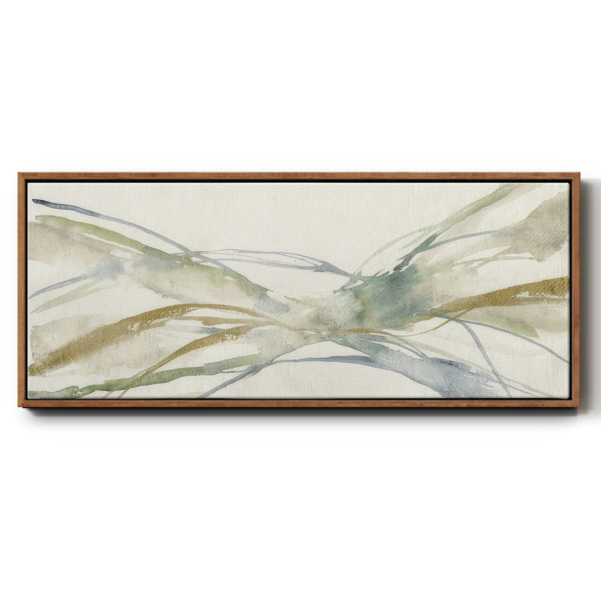 Watercolor Waves II - Floater Framed Canvas Print