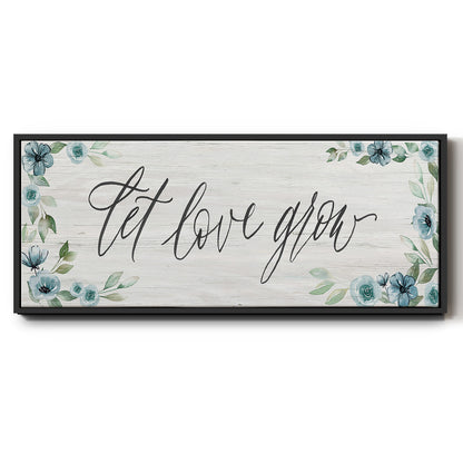 Let Love Grow - Floater Framed Canvas Print