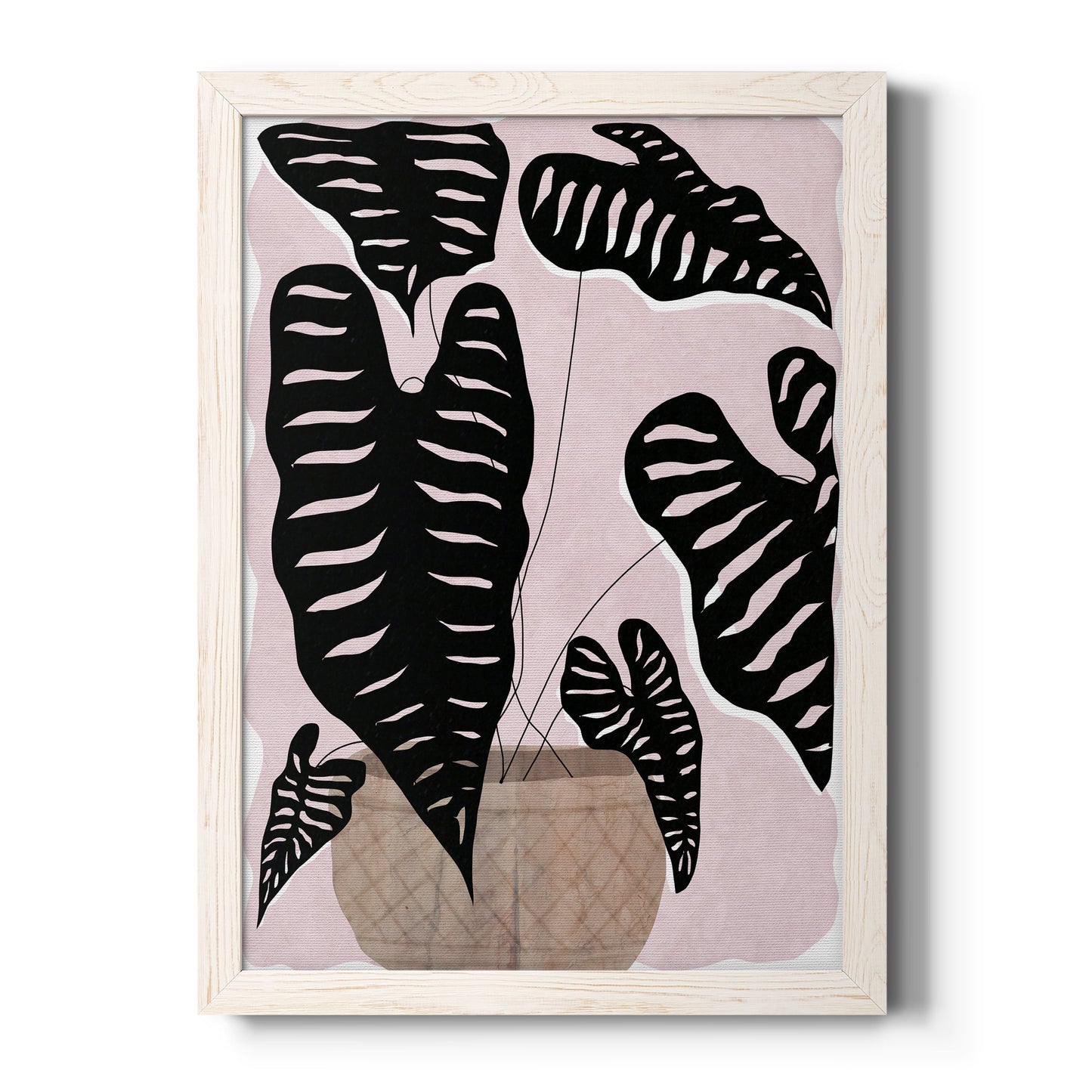 Potted Plant II - Barnwood Framed Canvas Print