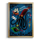 Spooky Cephalopod Chandeliers II - Modern Framed Canvas Print