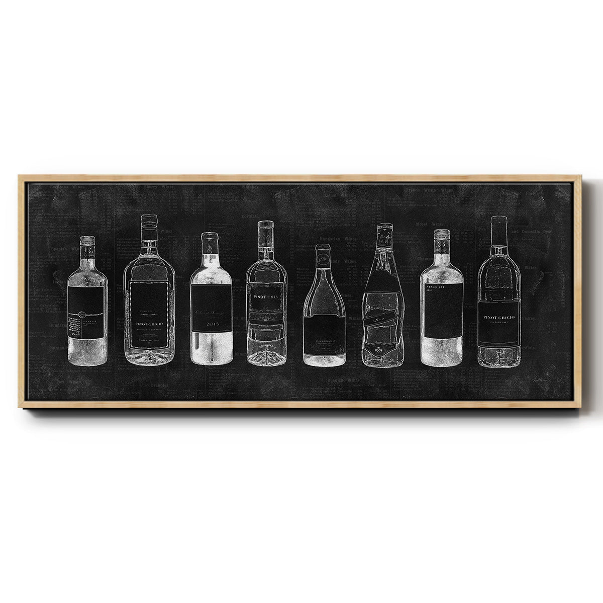 Wine Cellar - Floater Framed Canvas Print