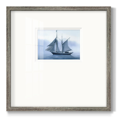 Misty Sail Premium Framed Print Double Matboard