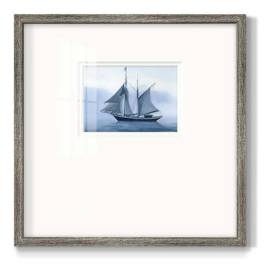 Misty Sail - Double Matboard Framed Print