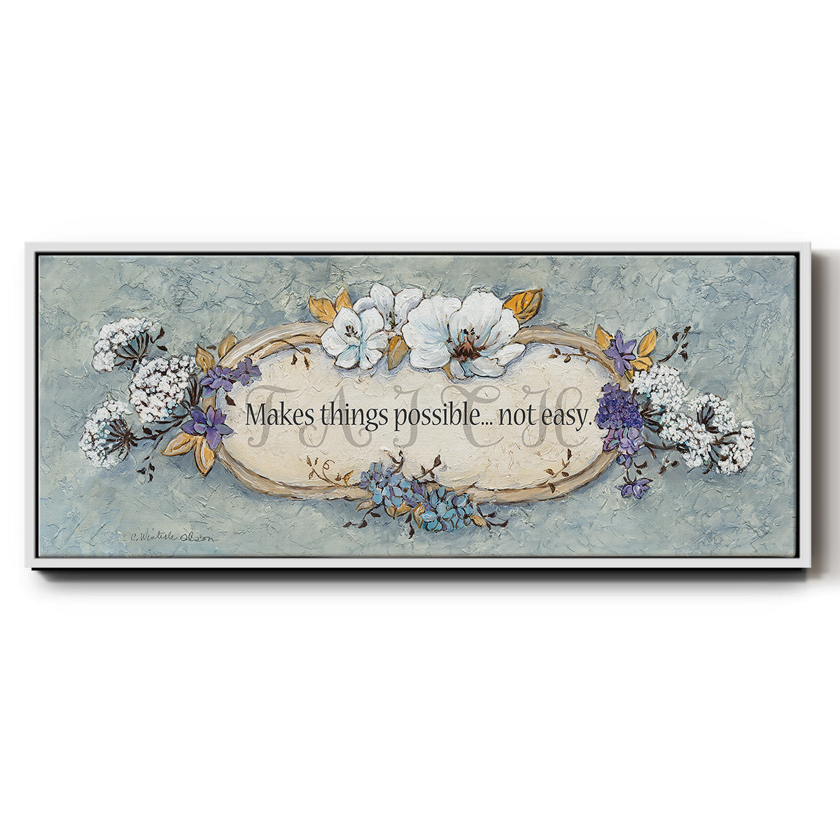 Faith - Floater Framed Canvas Print