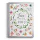 Love is All Around Us - Modern Framed Canvas Print