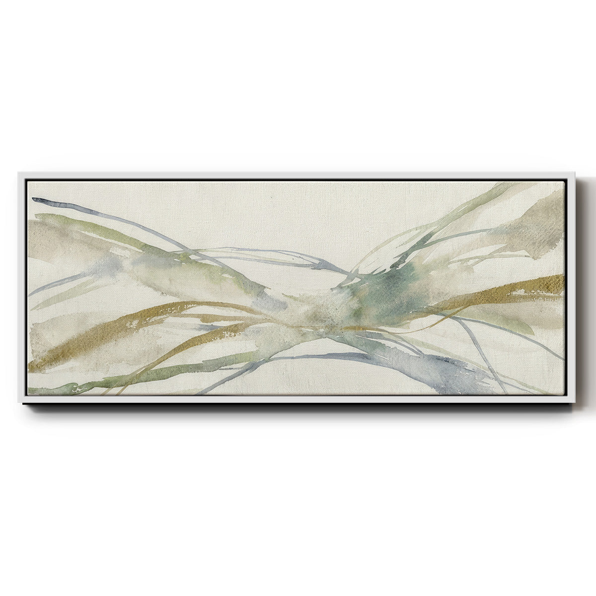 Watercolor Waves II - Floater Framed Canvas Print