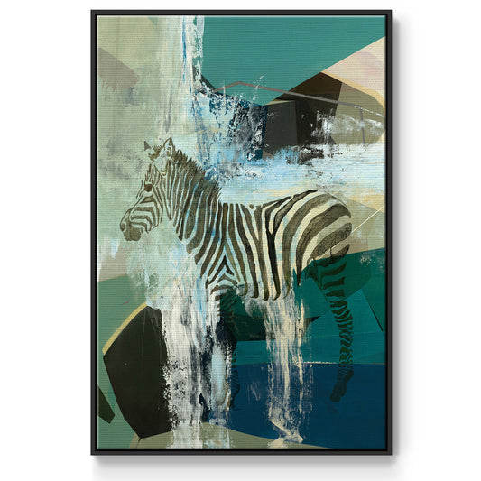 Crossing the Lines - Floater Framed Canvas Print