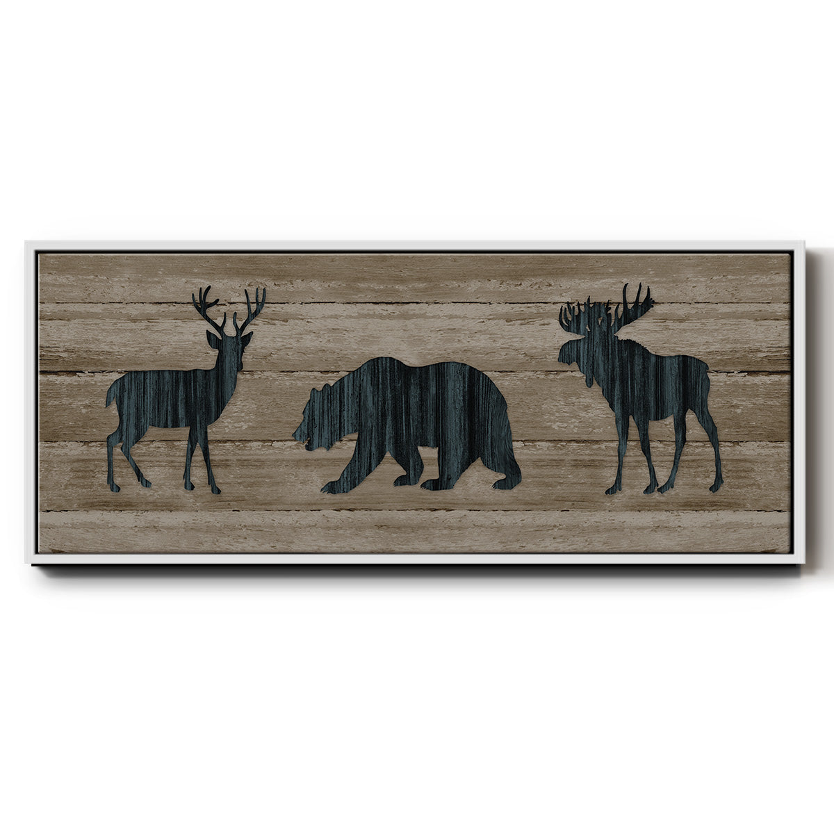 Woodland Trio - Floater Framed Canvas Print
