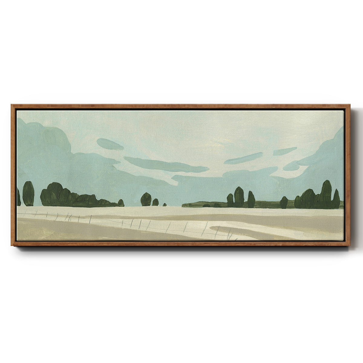 Farmland Study III - Floater Framed Canvas Print