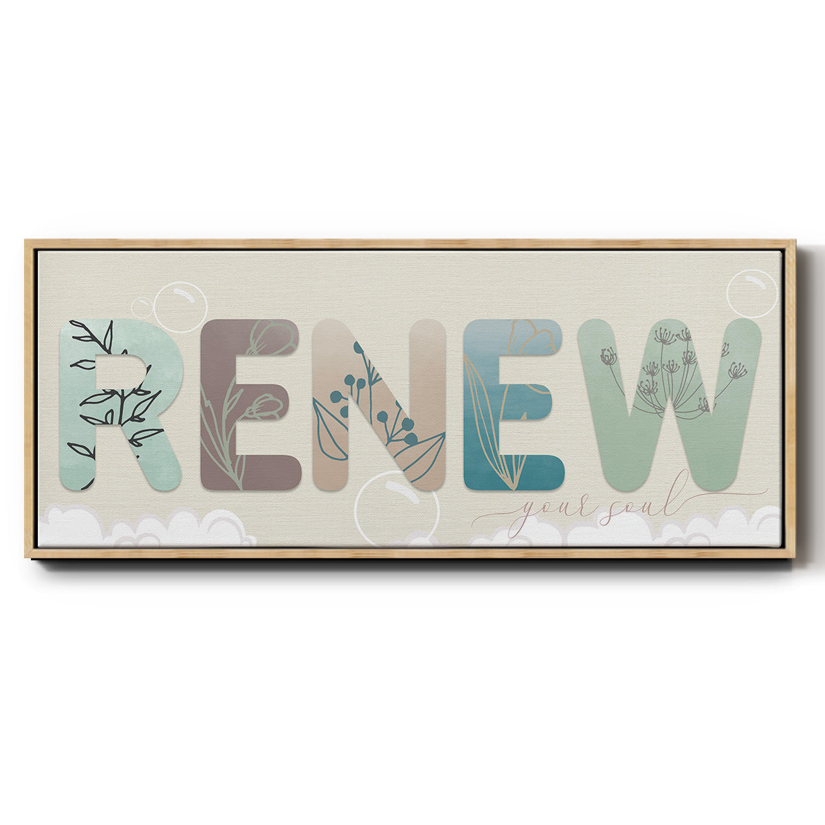 Renew Your Soul - Floater Framed Canvas Print