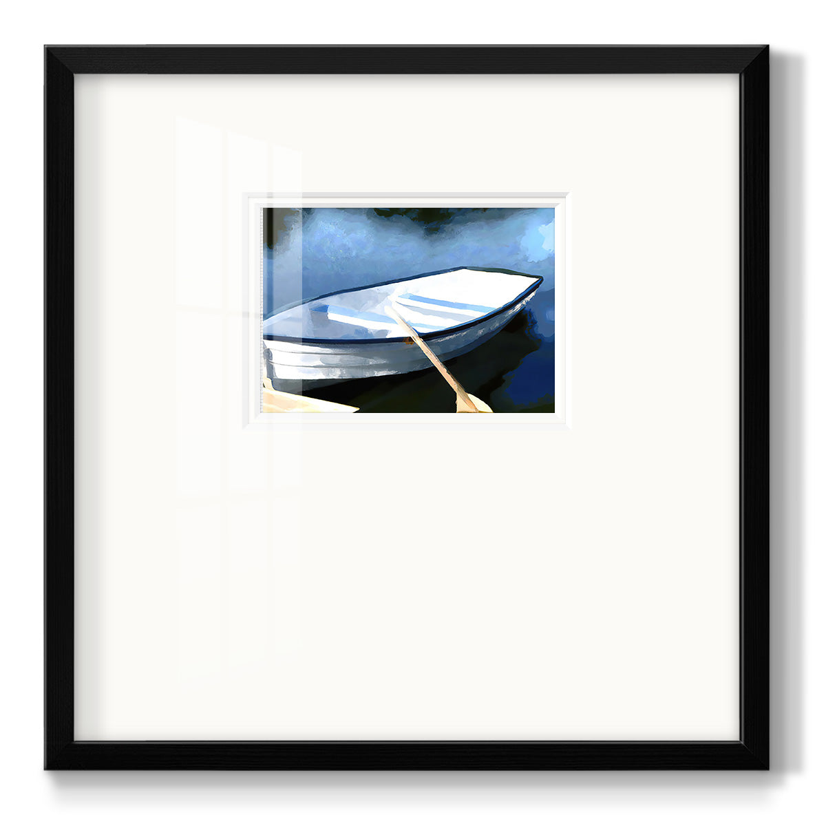 Colorful Rowboat III - Double Matboard Framed Print