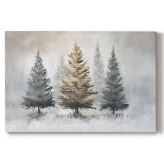 Pearled Snow at Night - Canvas Art Print