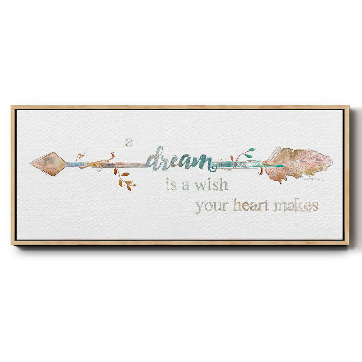 Dream Arrow - Floater Framed Canvas Print