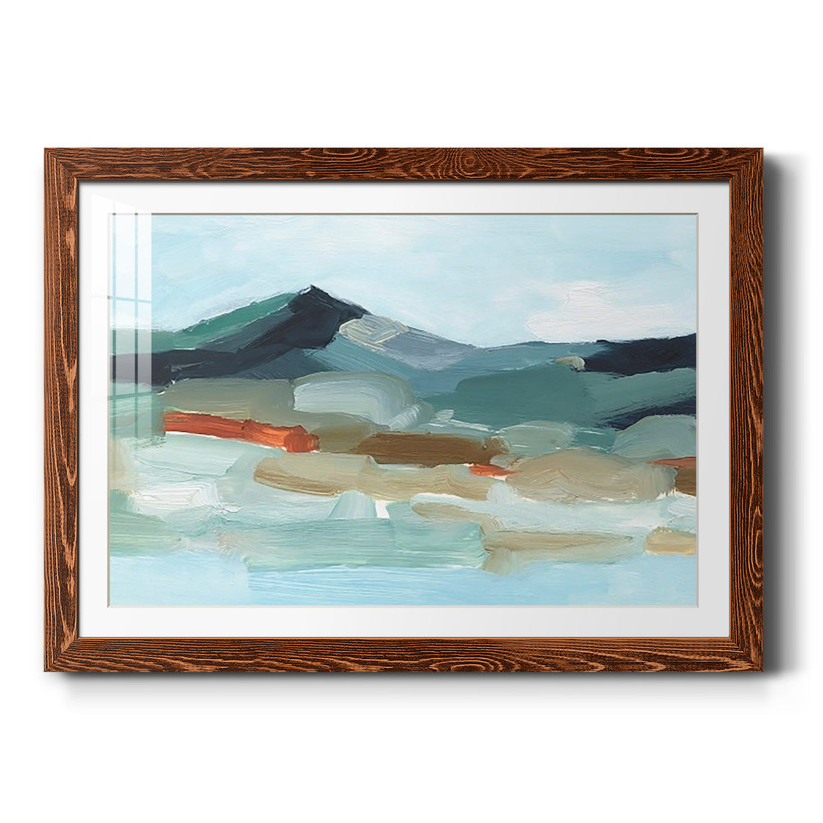 Autumn Mountains I - Barnwood Framed Art Print