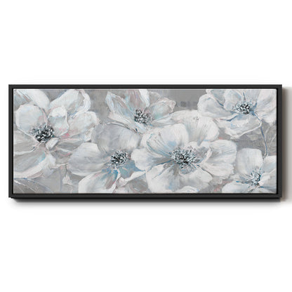 Soft Teal Summer - Floater Framed Canvas Print