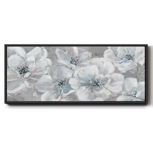 Soft Teal Summer - Floater Framed Canvas Print