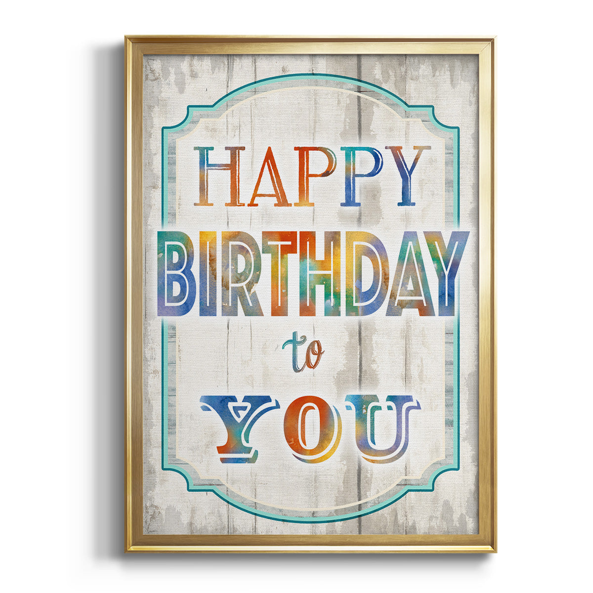 Happy Birthday to You - Modern Framed Canvas Print