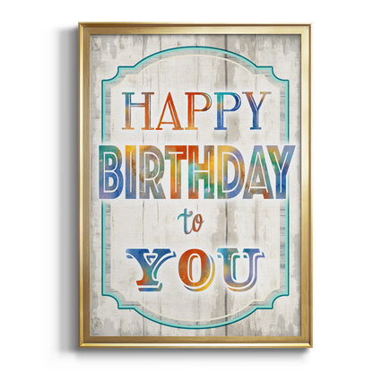 Happy Birthday to You - Modern Framed Canvas Print