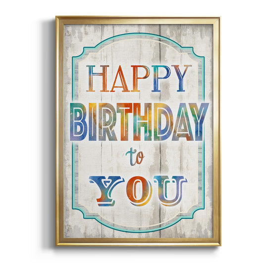 Happy Birthday to You - Modern Framed Canvas Print