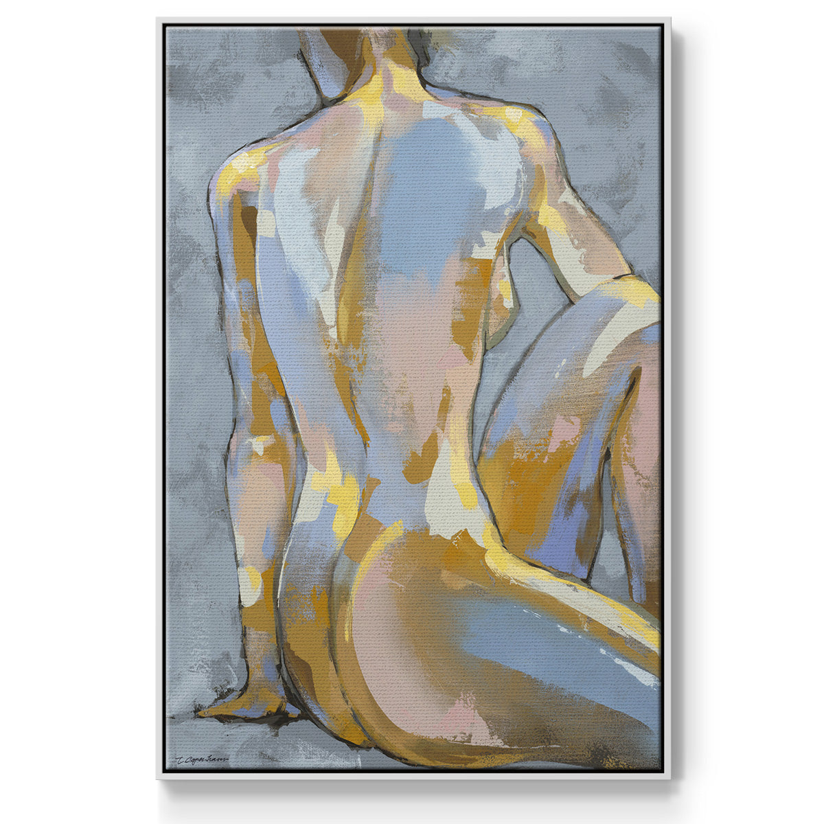 Grey Maiden II - Floater Framed Canvas Print