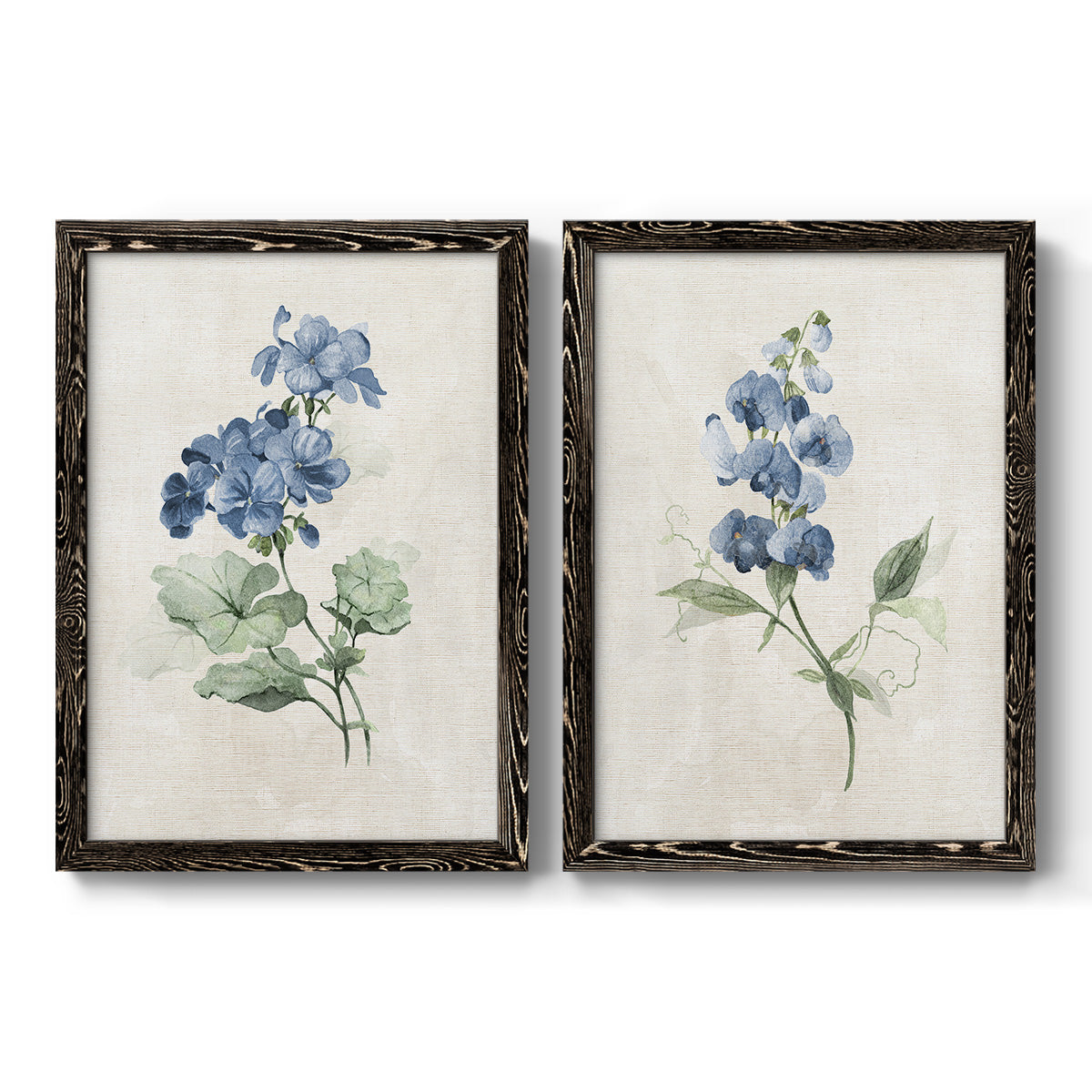 Farmhouse Periwinkle I   - Premium Framed Canvas 2 Piece Set - Ready to Hang