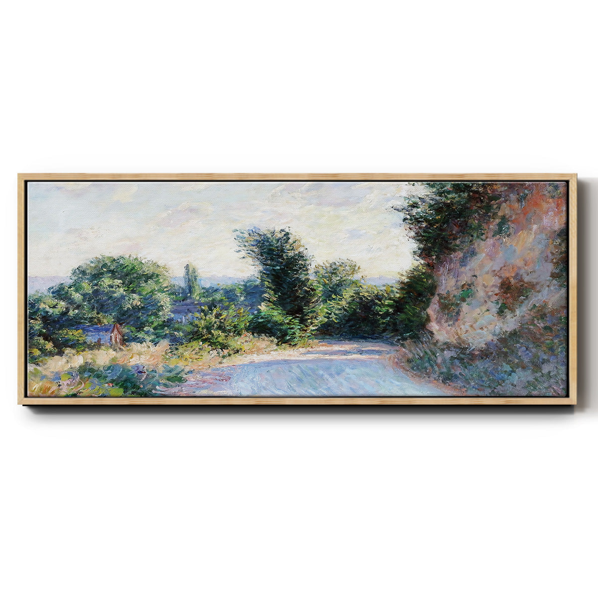 Road Near Giverny, 1885 - Floater Framed Canvas Print