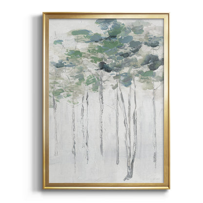 Impasto Tree Line II - Modern Framed Canvas Print