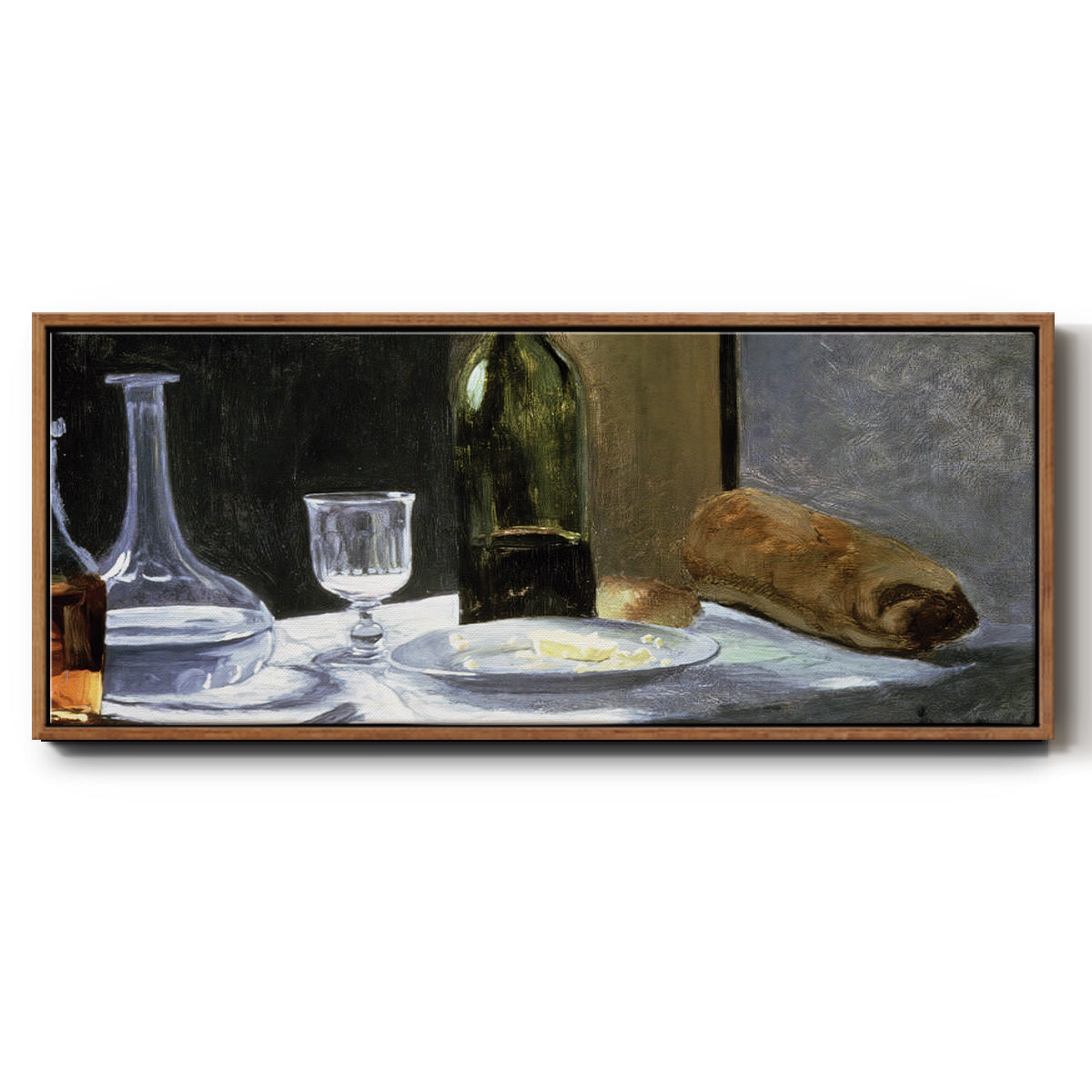 Still Life with Bottles, 1862 - Floater Framed Canvas Print