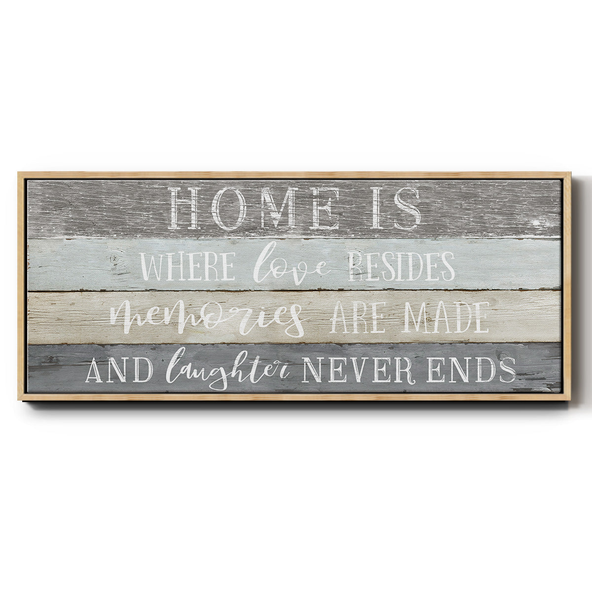 Home Is Where - Floater Framed Canvas Print