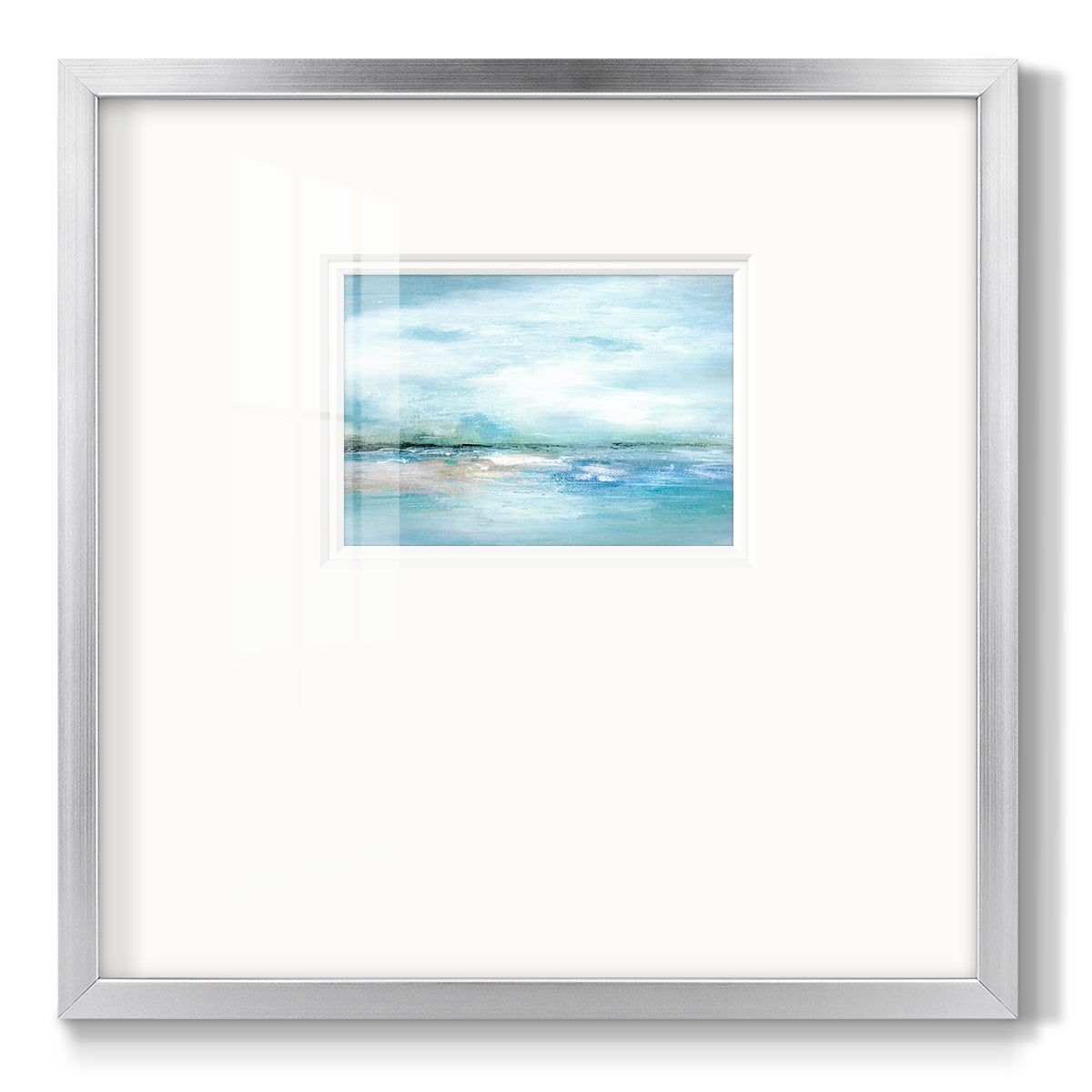 Silhouette Sunset - Double Matboard Framed Print