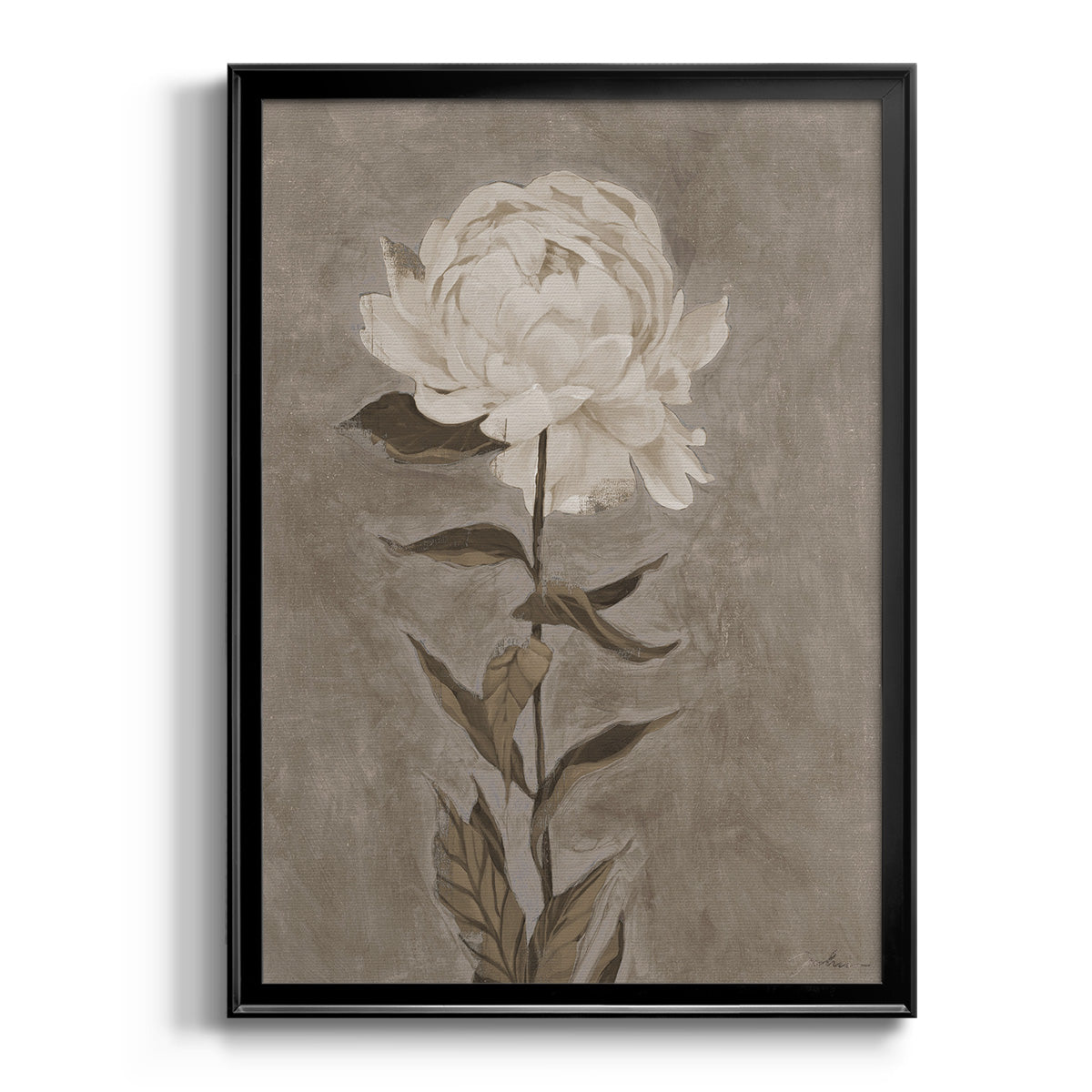 Pretty As A Peony I - Modern Framed Canvas Print
