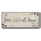 Love Conquers - Floater Framed Canvas Print