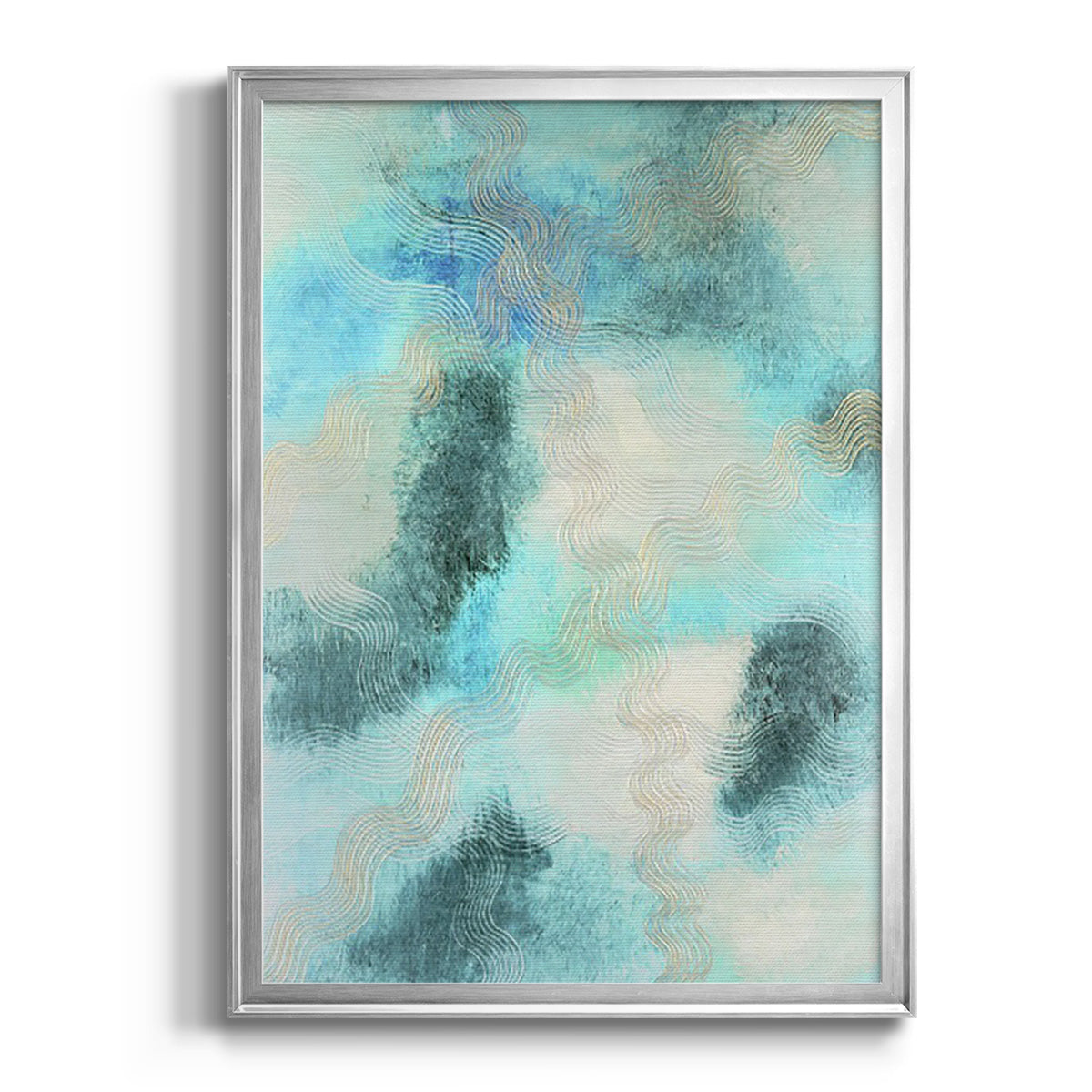 Blue Shift II - Modern Framed Canvas Print
