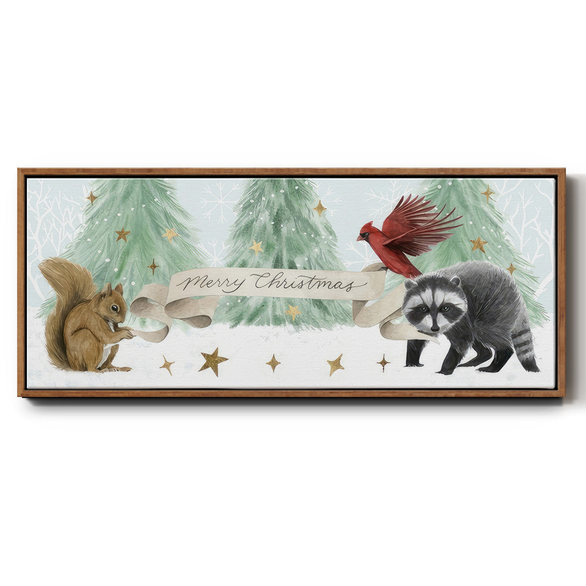 Christmas in the Forest Collection D - Floater Framed Canvas Print