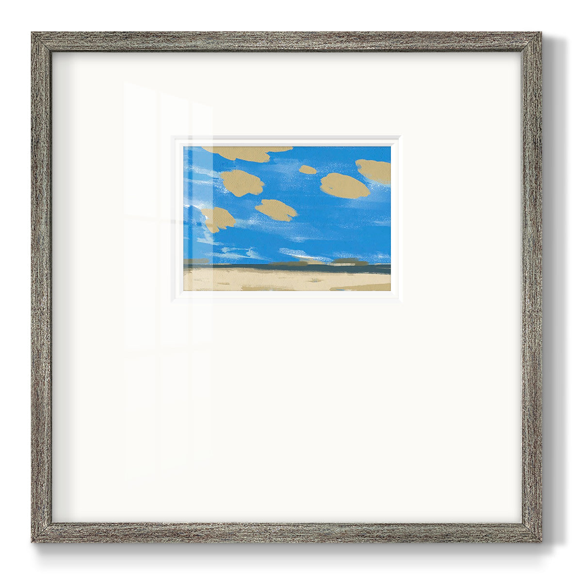 Textured Beachscape I - Double Matboard Framed Print