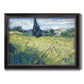 Green Wheat Field with Cypress - Ornate Framed Canvas Print