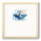 Dancing Blue I - Double Matboard Framed Print