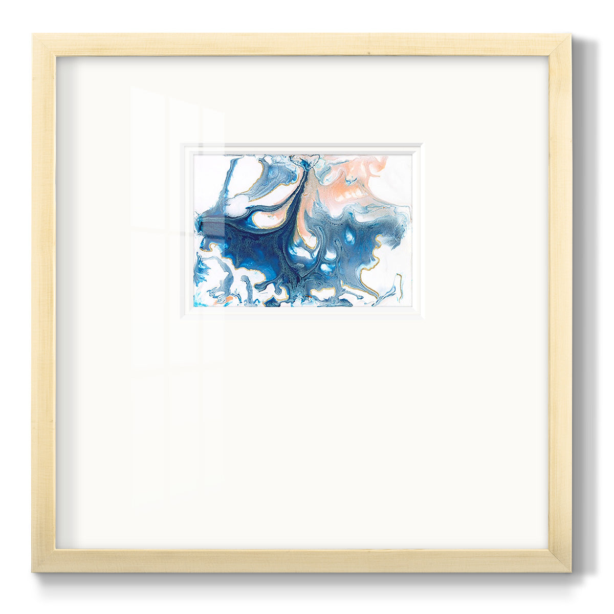 Dancing Blue I - Double Matboard Framed Print