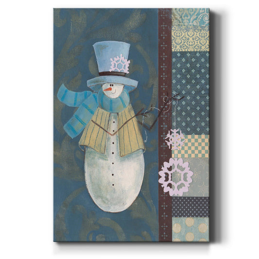 Snowman Patchwork III - Canvas Art Print