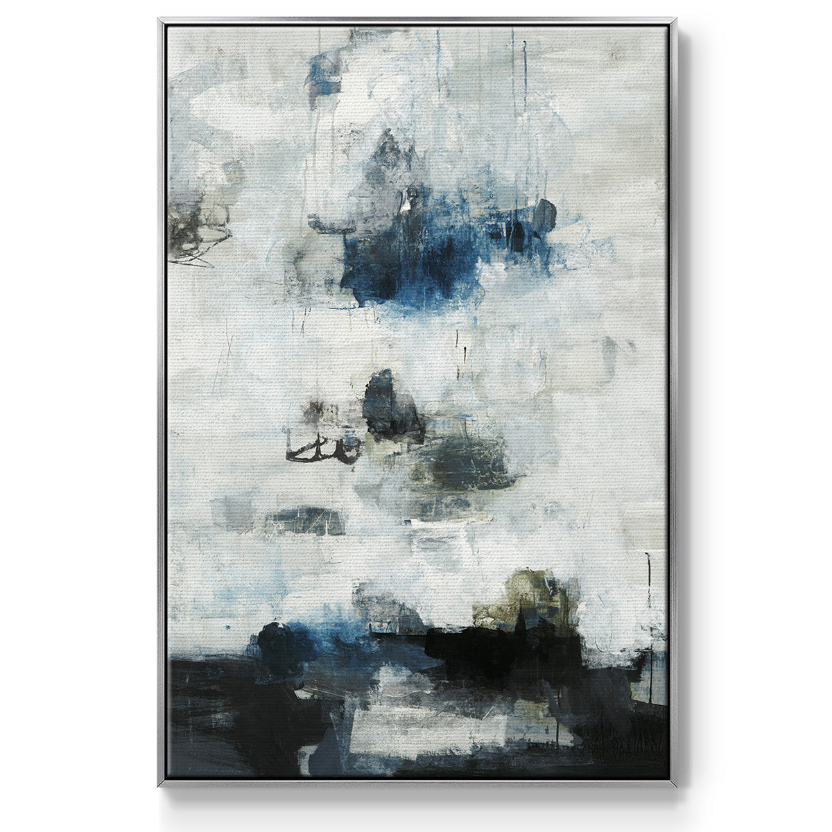 Black & Blue - Floater Framed Canvas Print