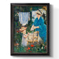 Intimate domestic genre scene by Édouard Manet printed on canvas in an ornate bronzed mahogany wood frame with a vertical orientation.