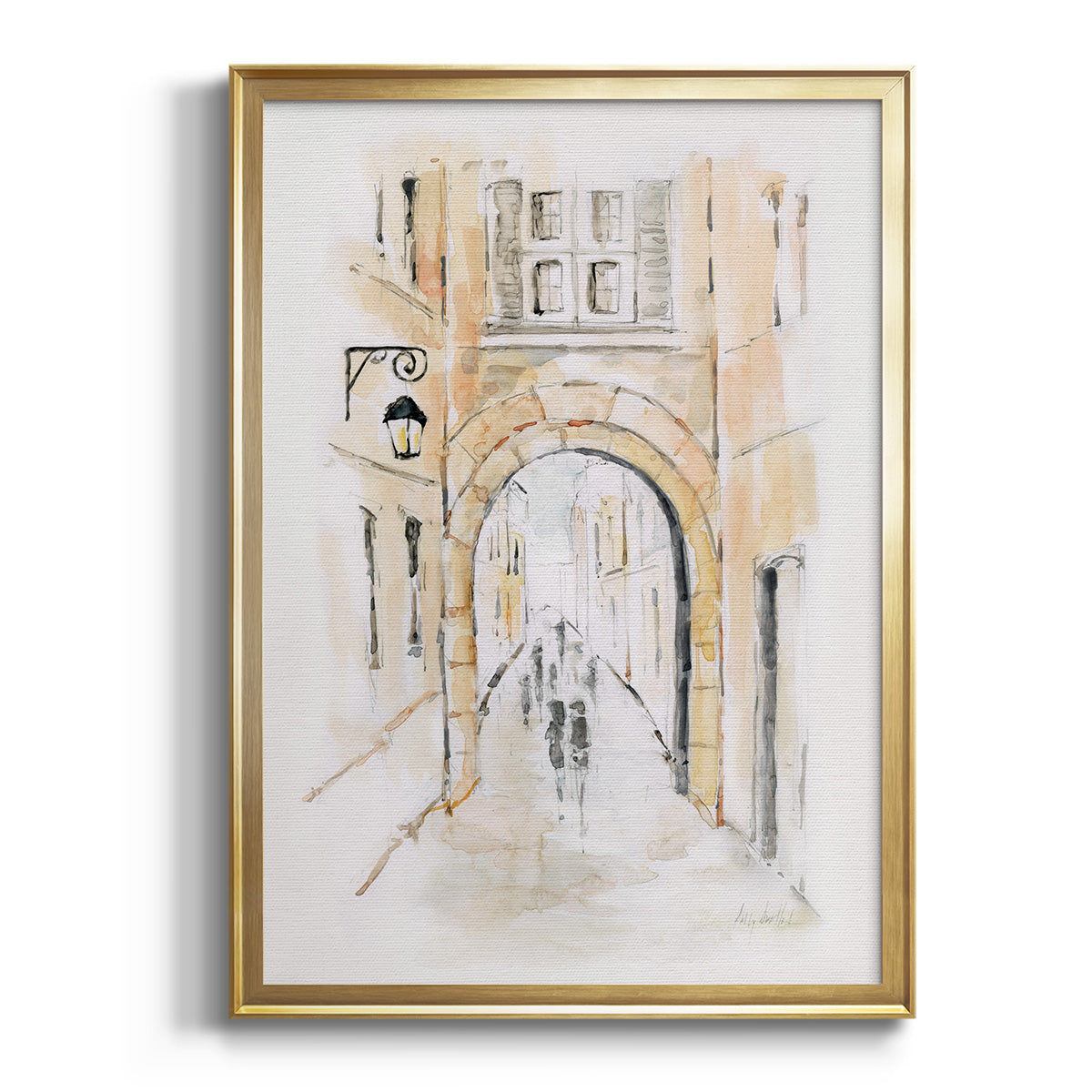 Venice Market Day II - Modern Framed Canvas Print