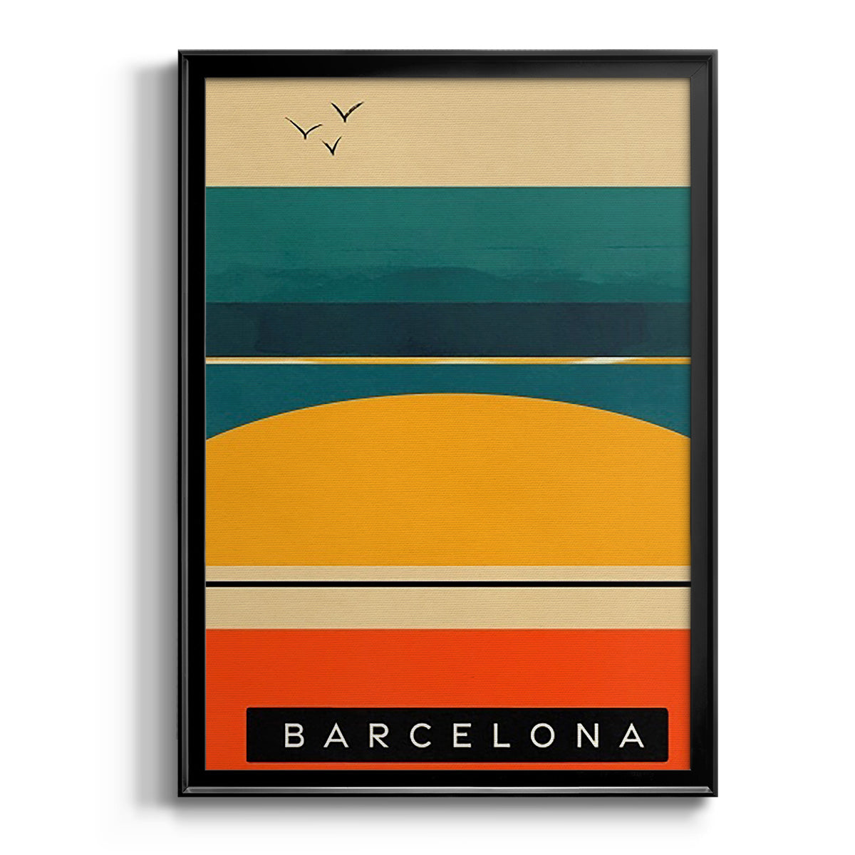 Summer Abroad II - Modern Framed Canvas Print