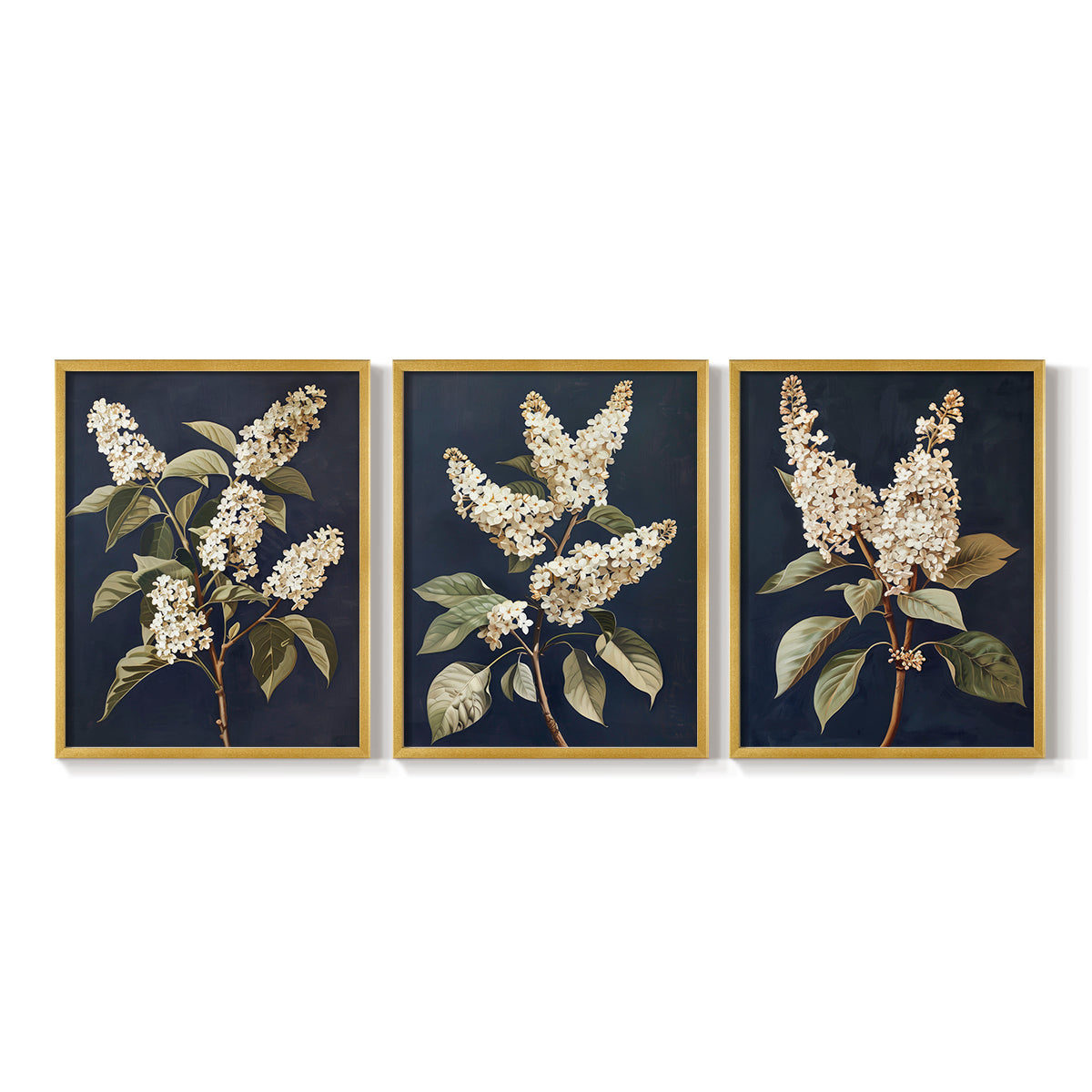 Floral Study Series LII - Restickable Framed Art Set