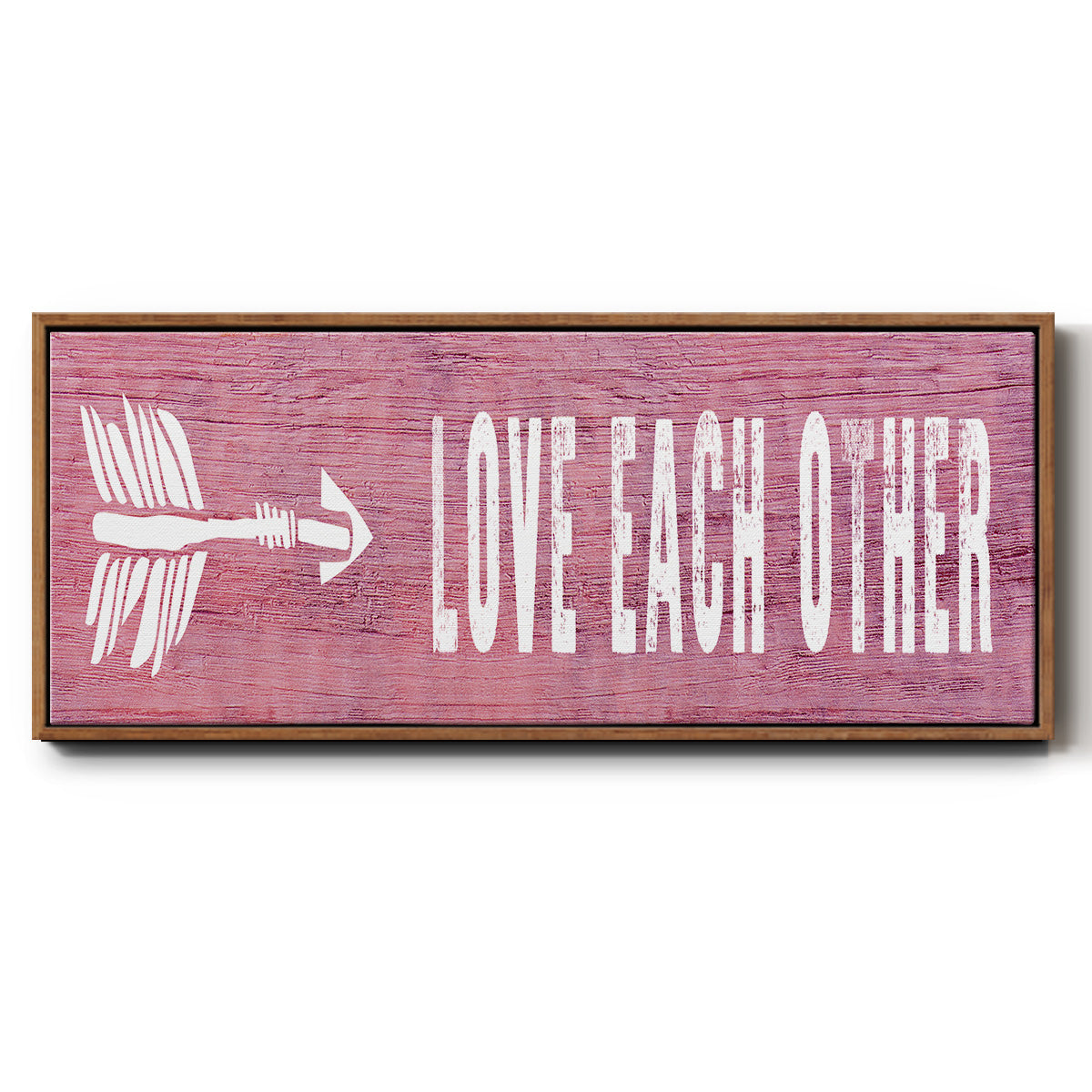 Love Each Other - Floater Framed Canvas Print