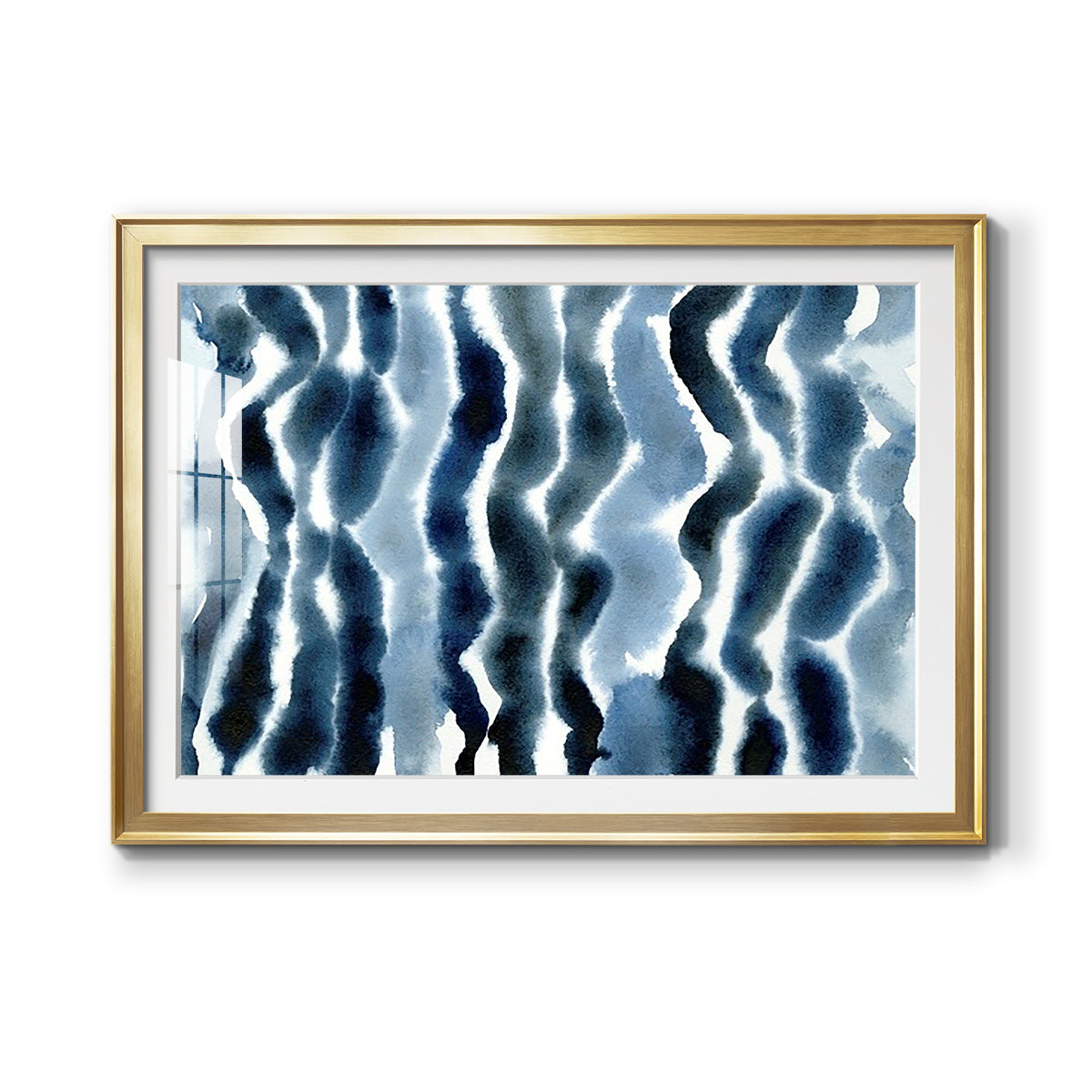True Blue Wave I - Modern Framed Art Print