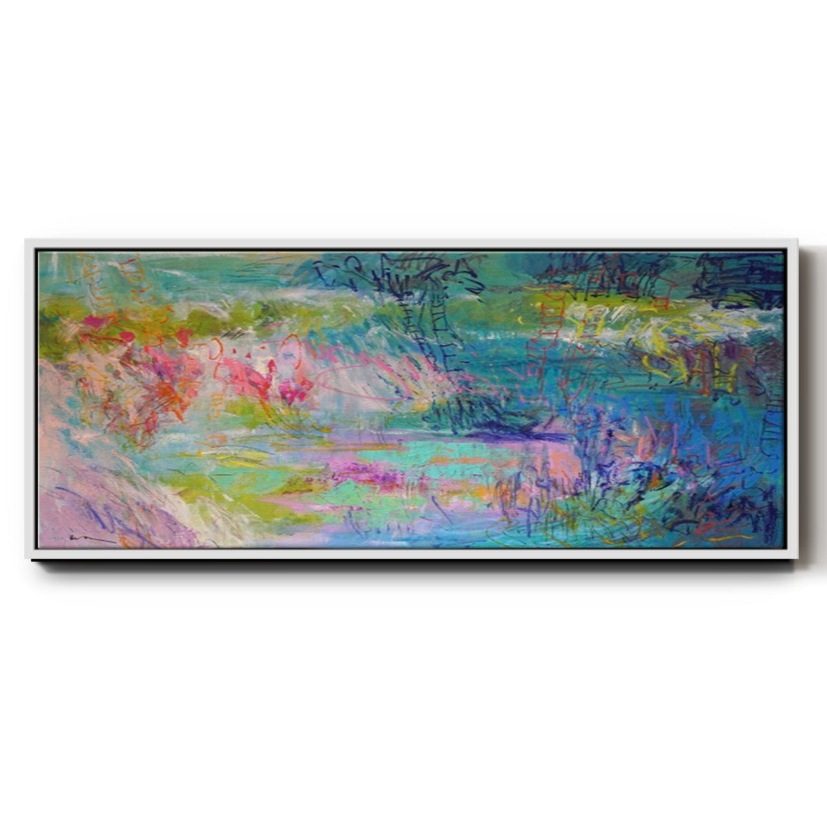Floating on a Dream - Floater Framed Canvas Print