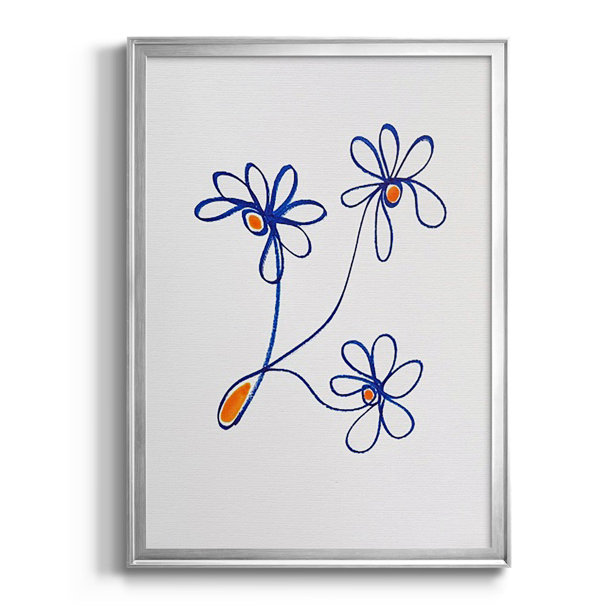 Wobbly Blooms III - Modern Framed Canvas Print