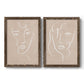 Curly Face I - Premium Framed Canvas 2 Piece Set - Ready to Hang