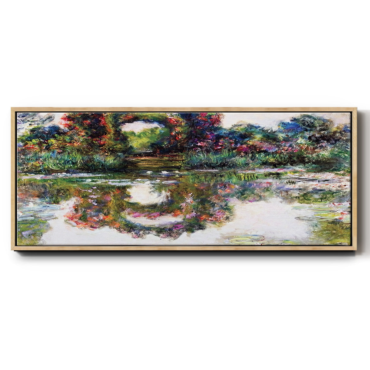Rose Flowered Arches at Giverny, 1913 - Floater Framed Canvas Print